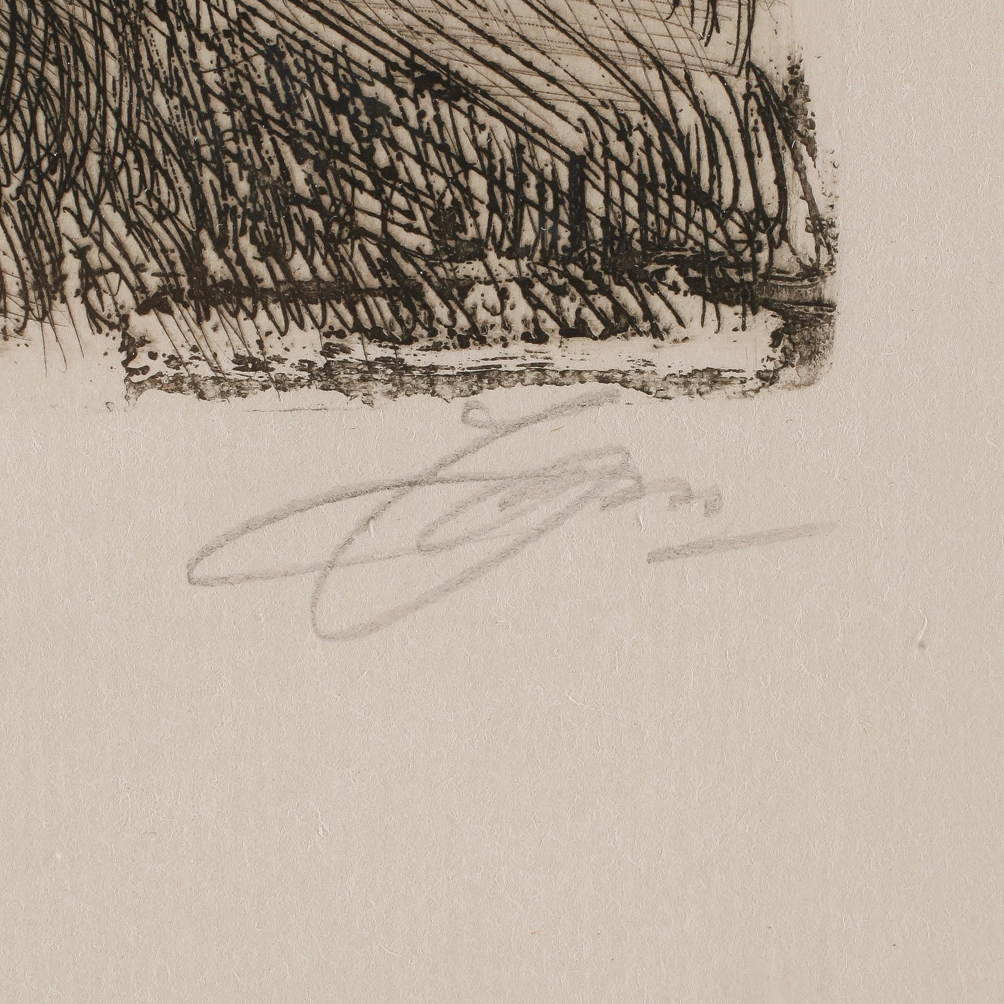 ANDERS ZORN, Etsning, signerad.
