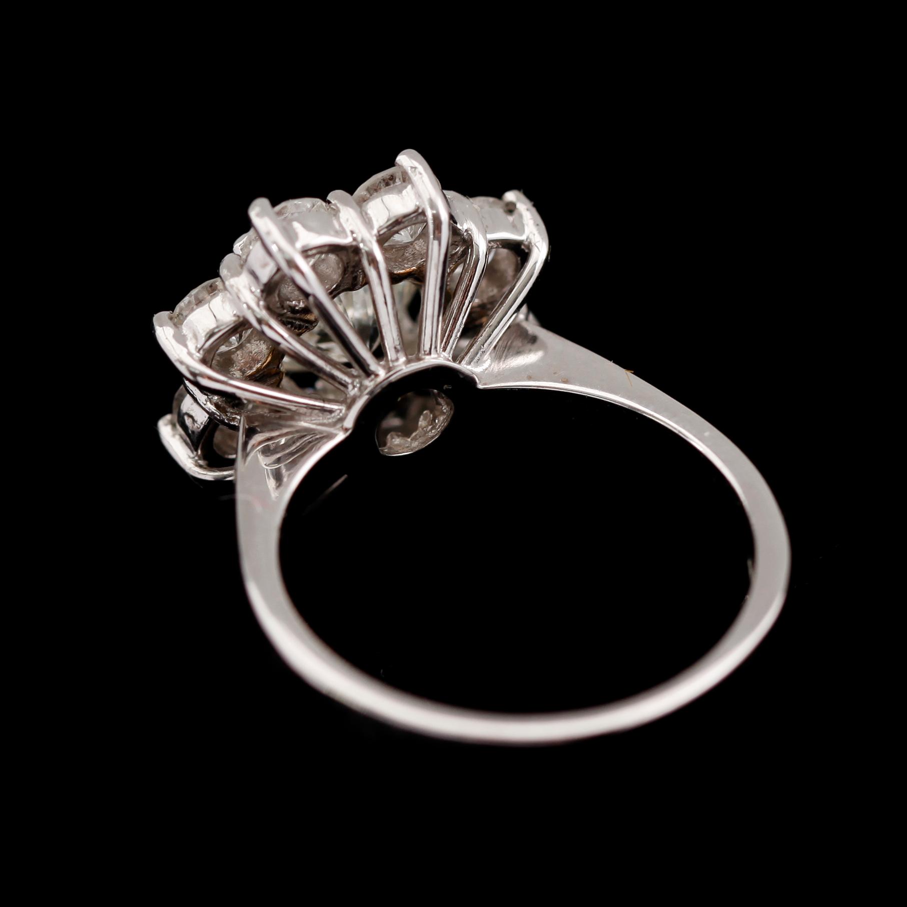 RING, 18 k vitguld, briljantslipade diamanter tot 3.59 ct.