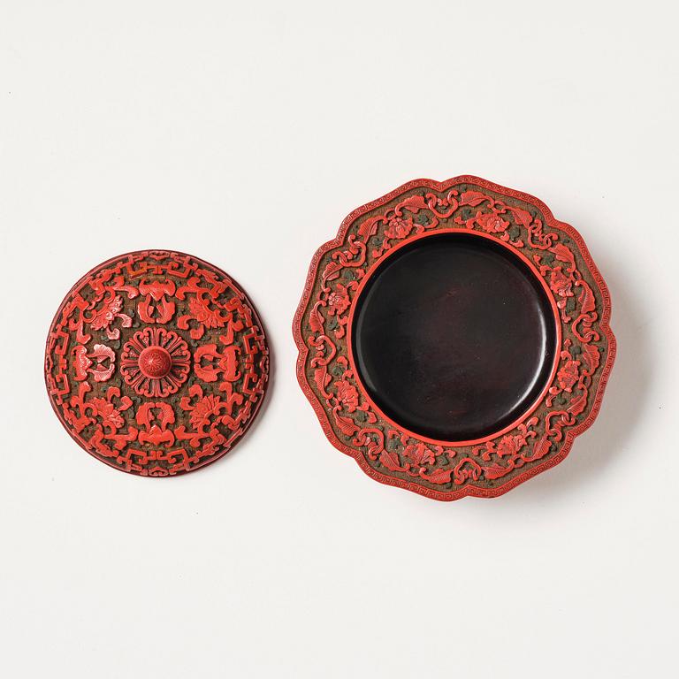Ask med lock, lack. Qingdynastin, Qianlong (1736-95).