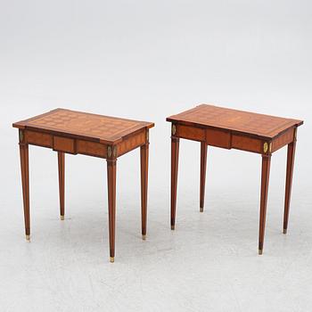 A pair of Gustavian style side tables, Carl Löfving & Söner, 1960's/70's.