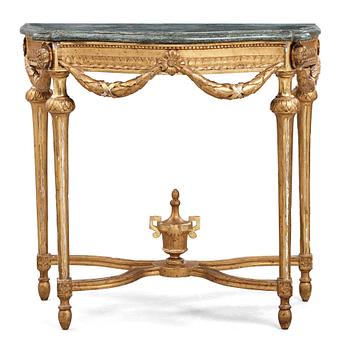 11. A Gustavian late 18th century console table.