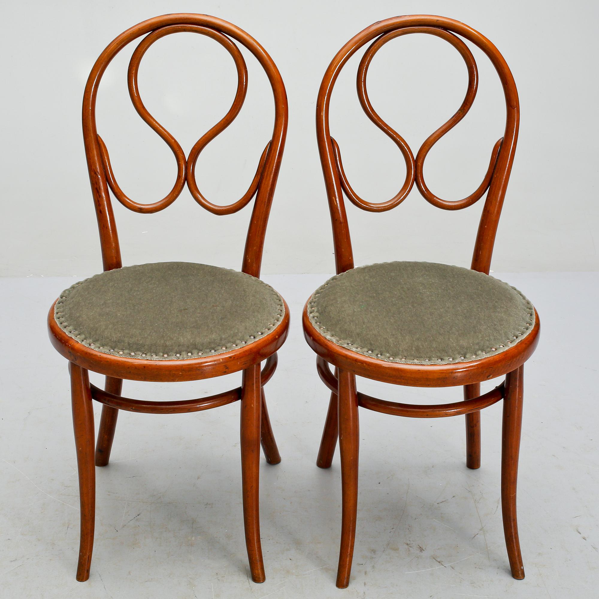 STOLAR, ett par, Thonet, troligen omkring sekelskiftet 1900.