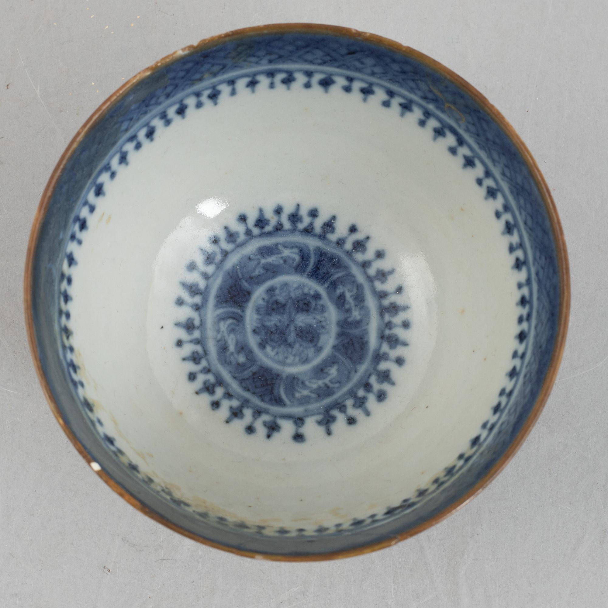 Parti porslin, fyra delar, Kina och sydostasien, 1700-1900-tal.