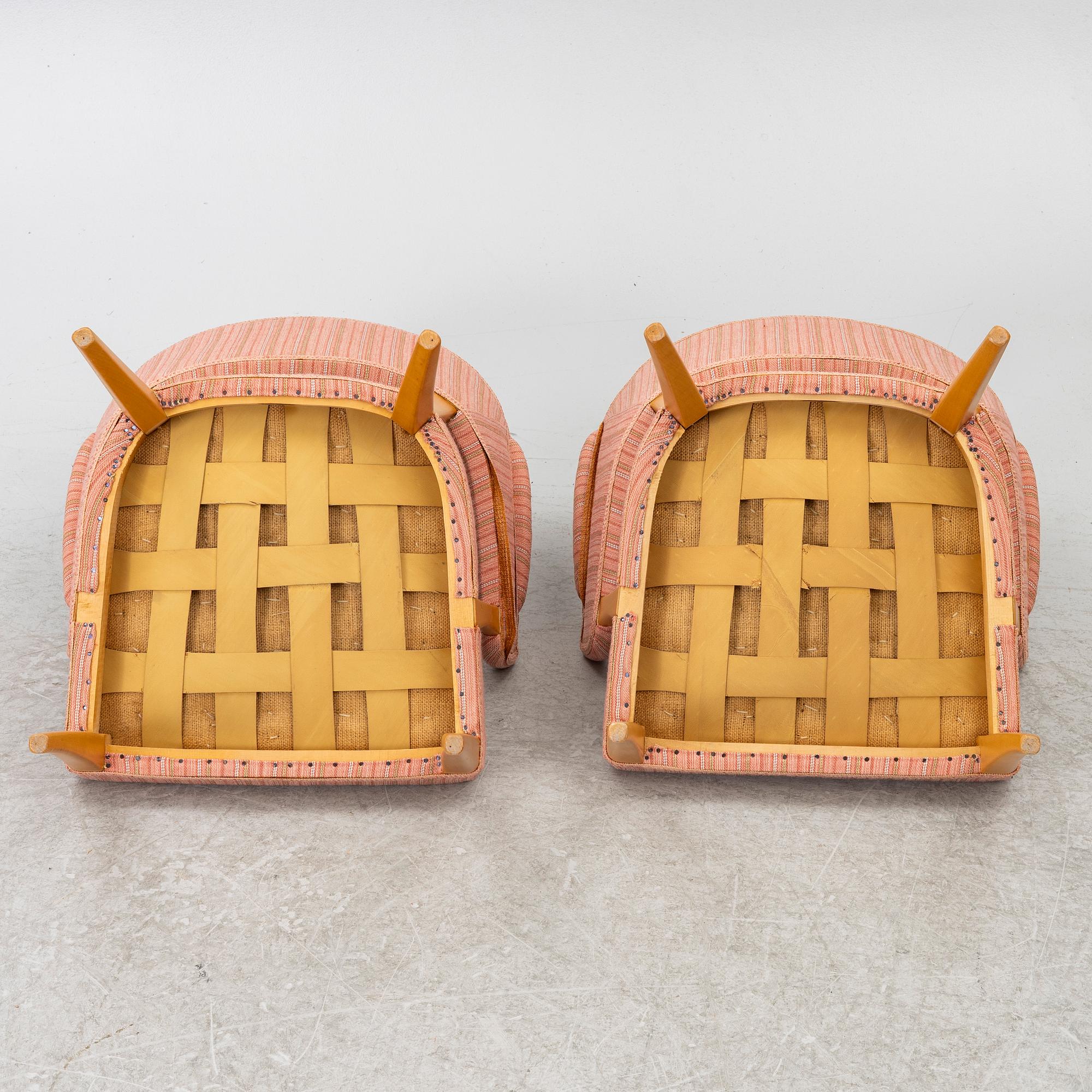 Carl Malmsten, A pair of armchairs "Lata Greven", second half of the 20th century.