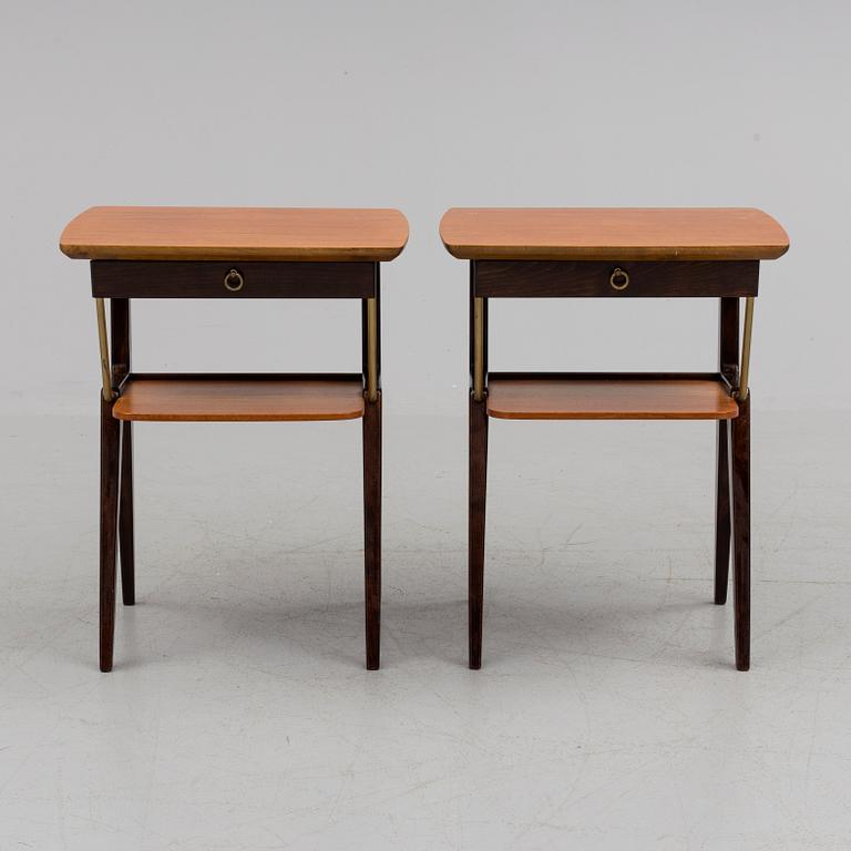 a pair of bedside tables from the 1950-/60's.