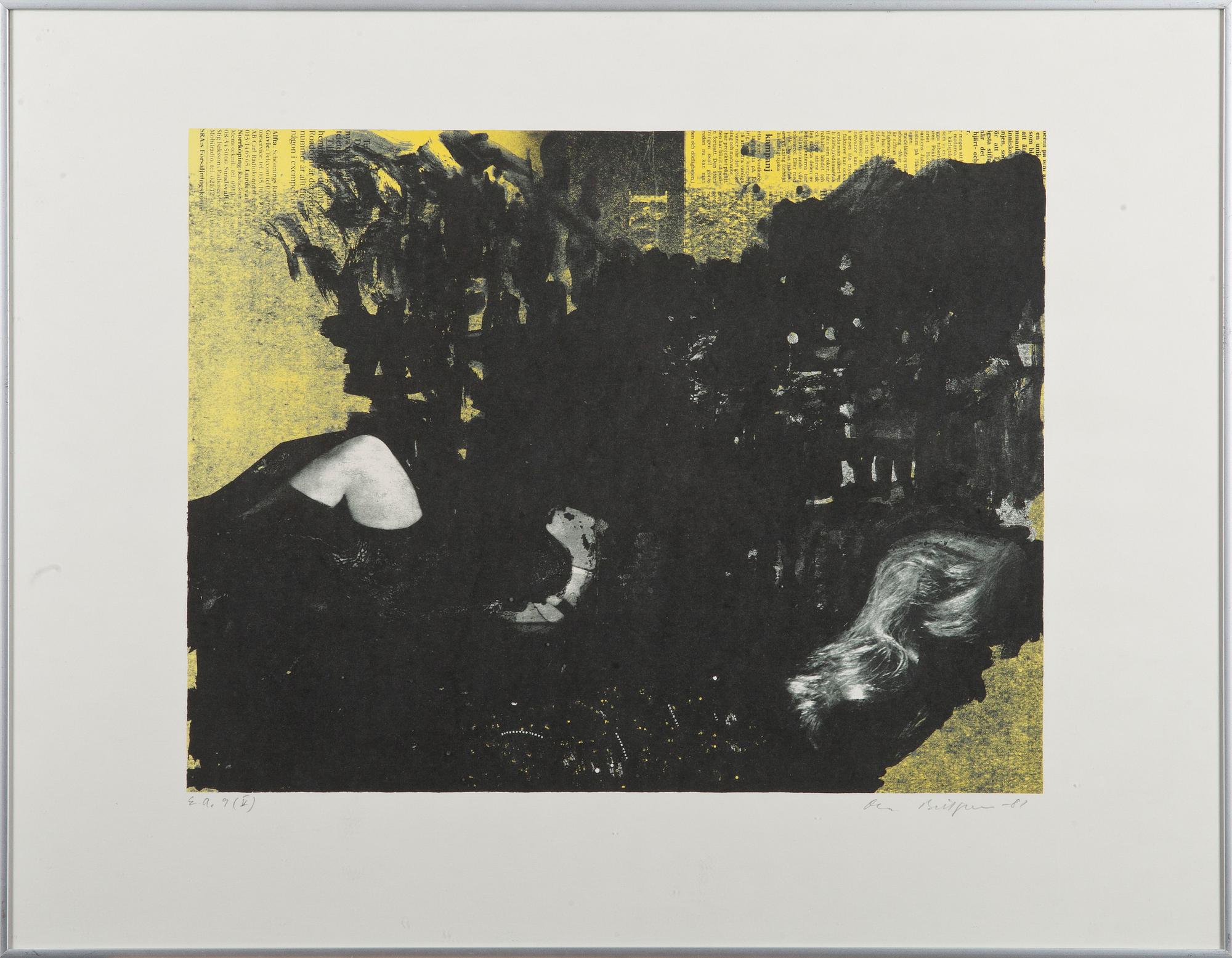 OLA BILLGREN, färglitografi, signerad och daterad -81, sign e.a 4/V.