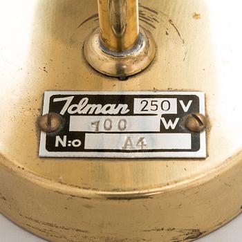 PAAVO TYNELL, a pair of mid-20th century 'A 4' wall lights for Idman.