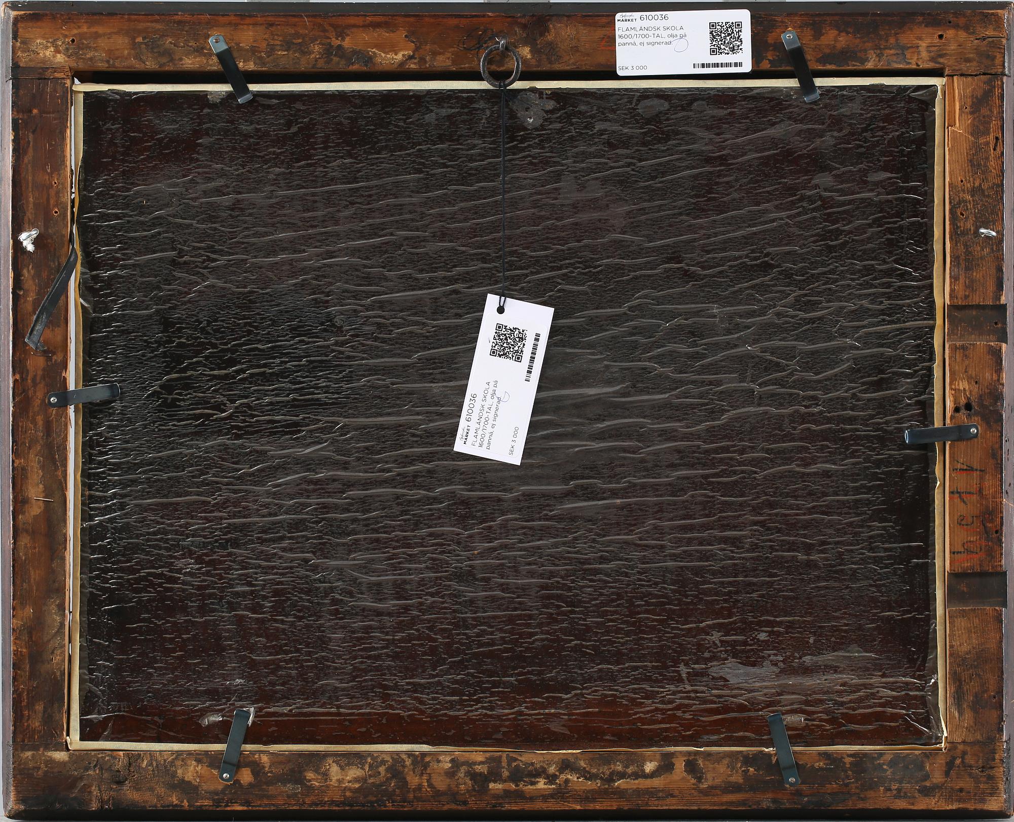 FLAMLÄNDSK SKOLA 1600/1700-TAL, olja på pannå, ej signerad.