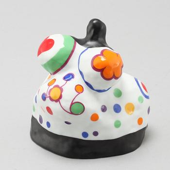 NIKI DE SAINT PHALLE, skulptur, porslin, "Nana", Rosenthal Studio Linie, Tyskland.