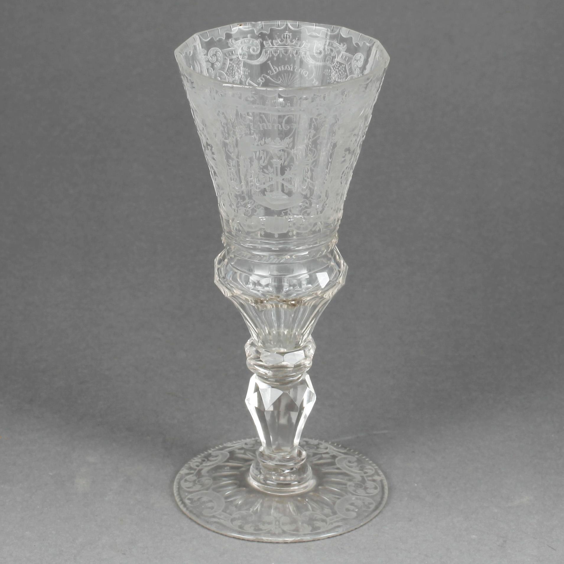 POKAL, glas, 1700-talets mitt.