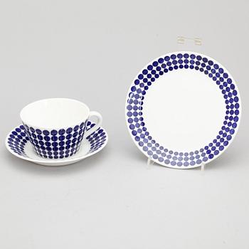 TESERVIS, 16 delar, benporslin, "Adam", Stig Lindberg, Gustavsberg, produktionsår 1959-74.