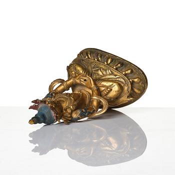 Amitayus, förgylld brons. Mongoliet, 1700-tal.