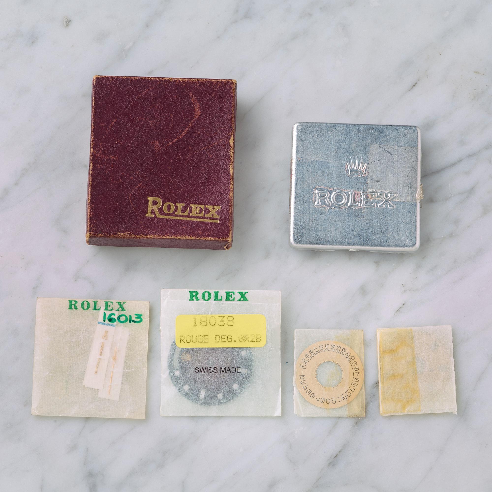 ROLEX, Day-Date dial, "red Vignette/Degrade",