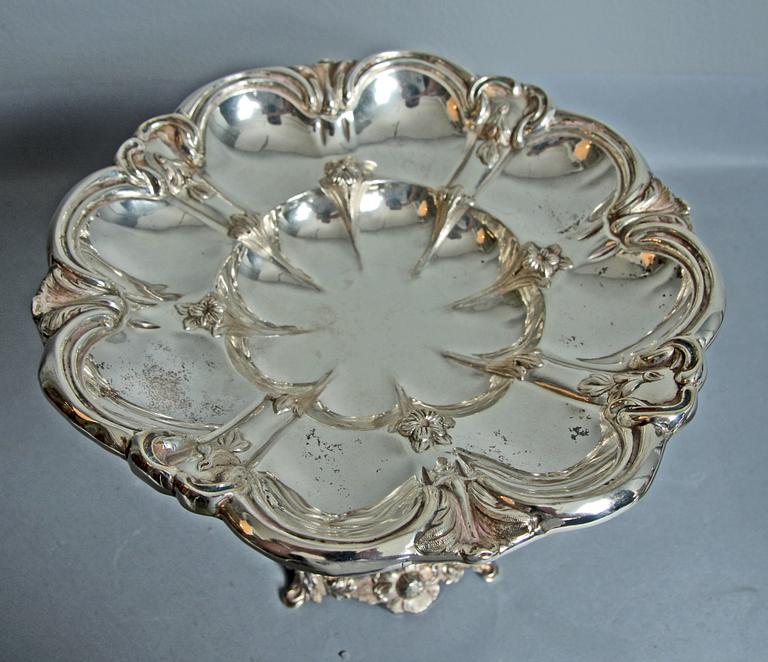 UPPSATSSKÅL, silver. Christian Hammer, Stockholm 1856. Nyrokoko.