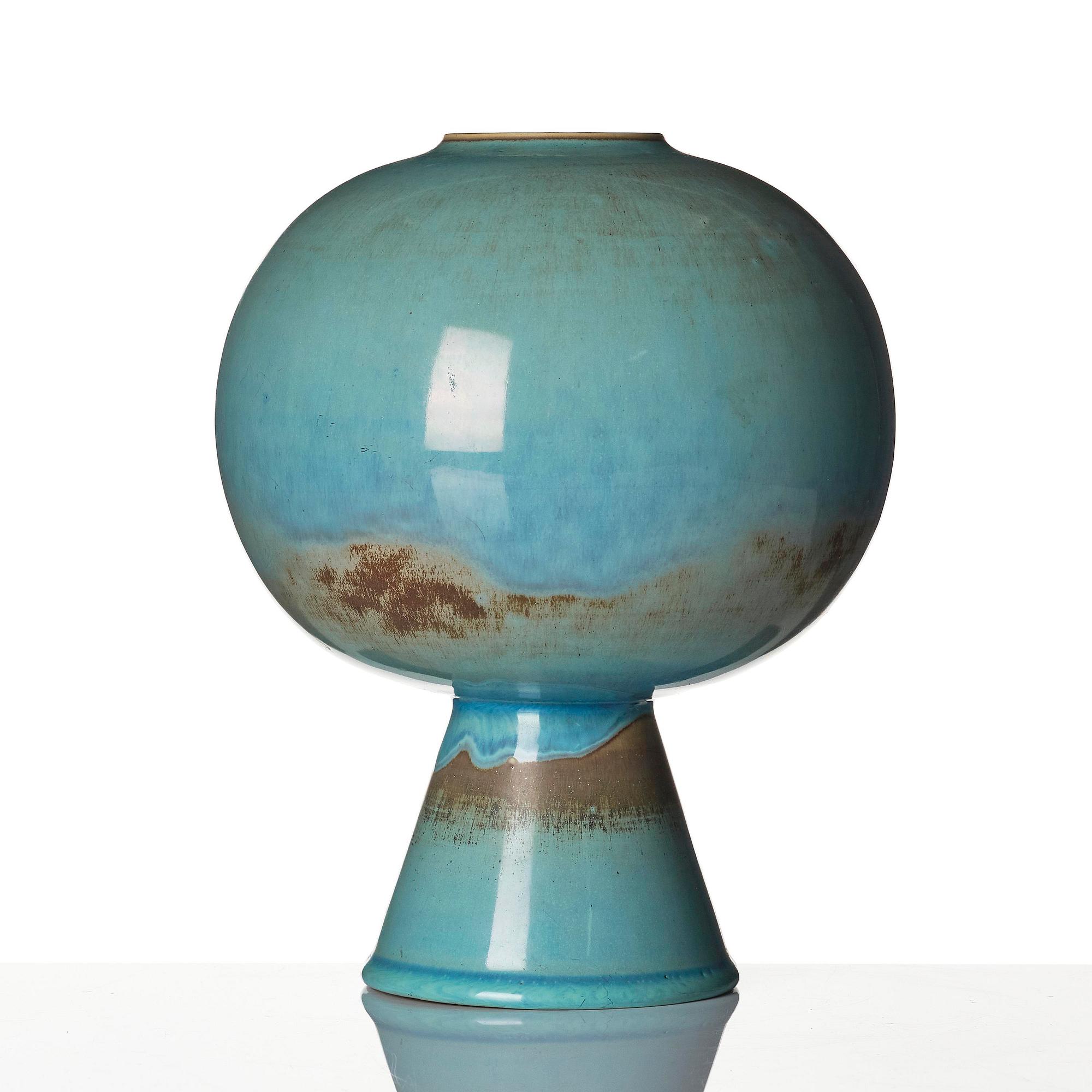 Stig Lindberg, a stoneware vase, Gustavsberg Studio, 1956.