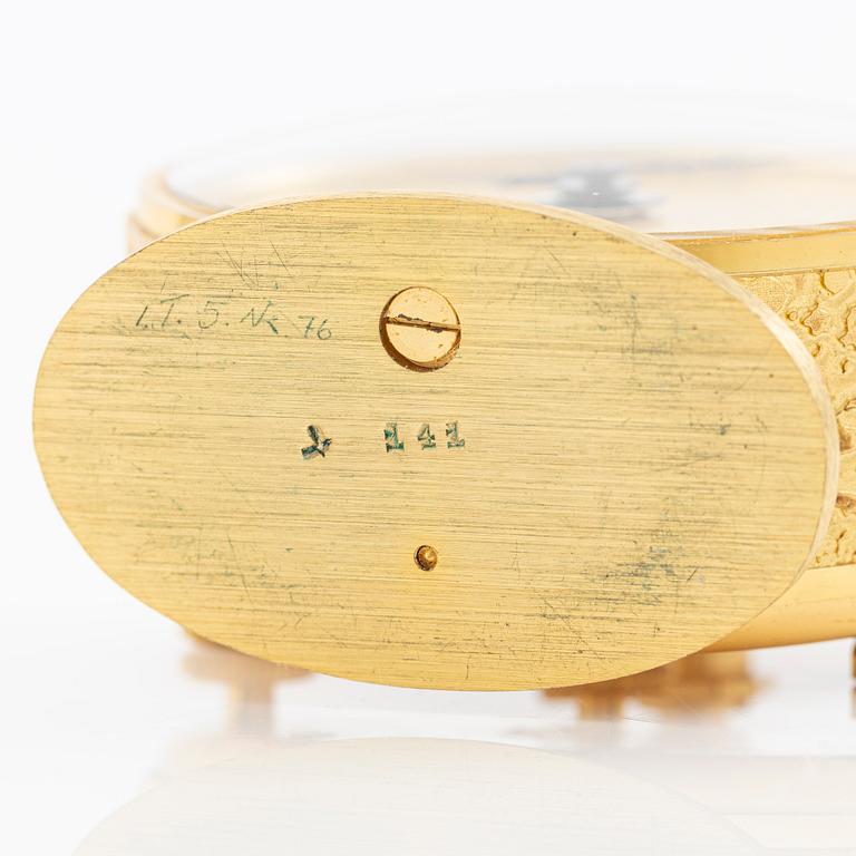 Jaeger-LeCoultre, "Linen Dial", bordsur/reseur, 46 mm.