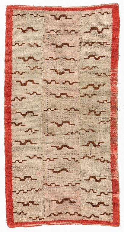 Rug, Tibet, Antique. Approx. 80 x 140 cm.