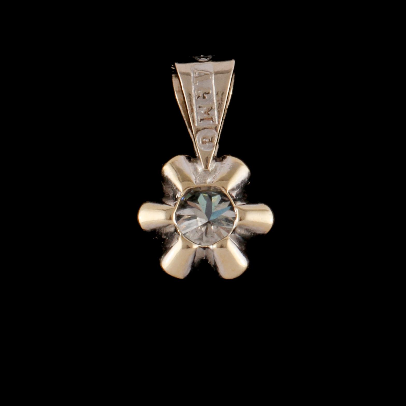 HÄNGE, 18k vitguld med briljantslipad diamant, ca 0.25 ct. Lennart Magnusson, Göteborg. Vikt 0,5 g.