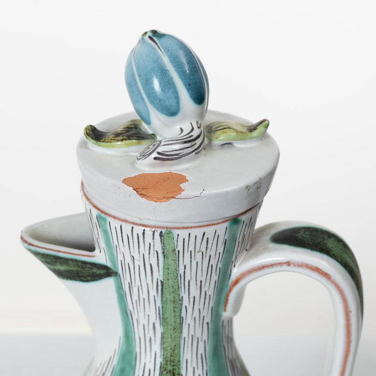 Stig Lindberg, a jug and a vase, Gustavsberg studio, mid-20th century.