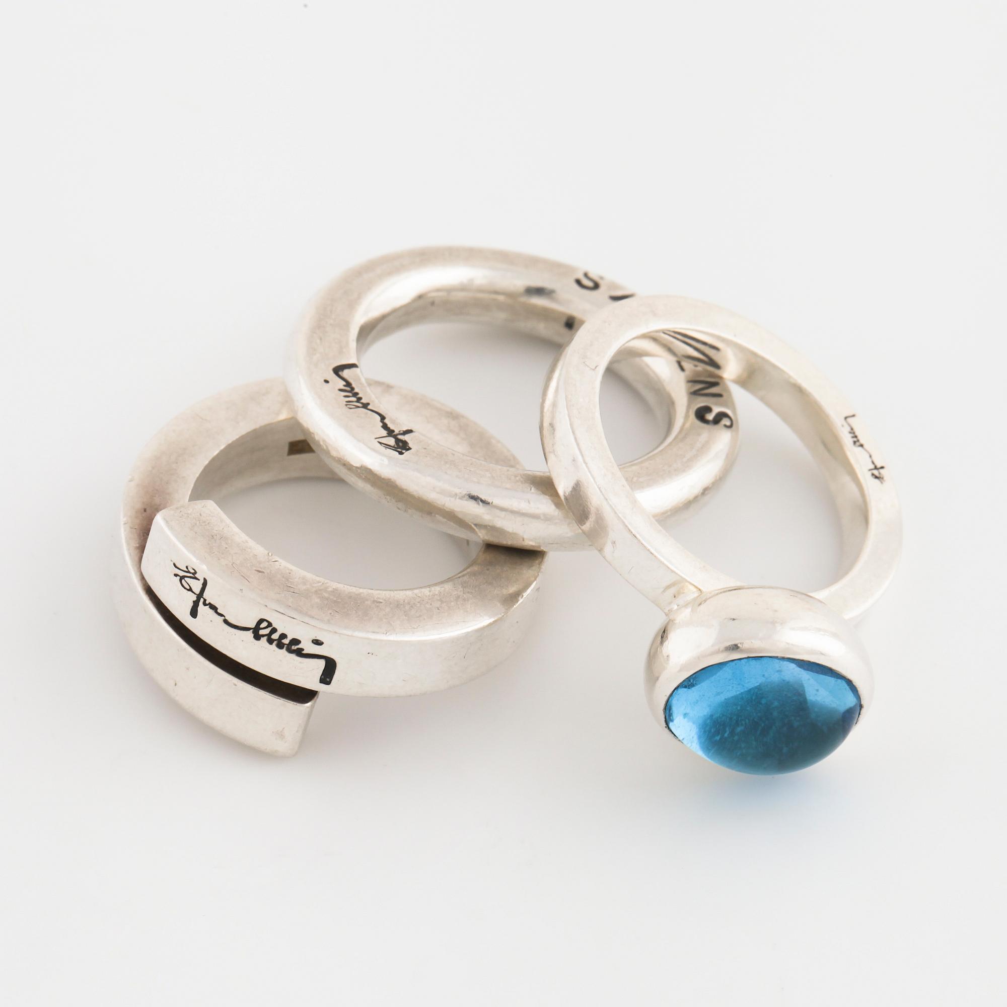 EFVA ATTLING, ringar, 3 st.