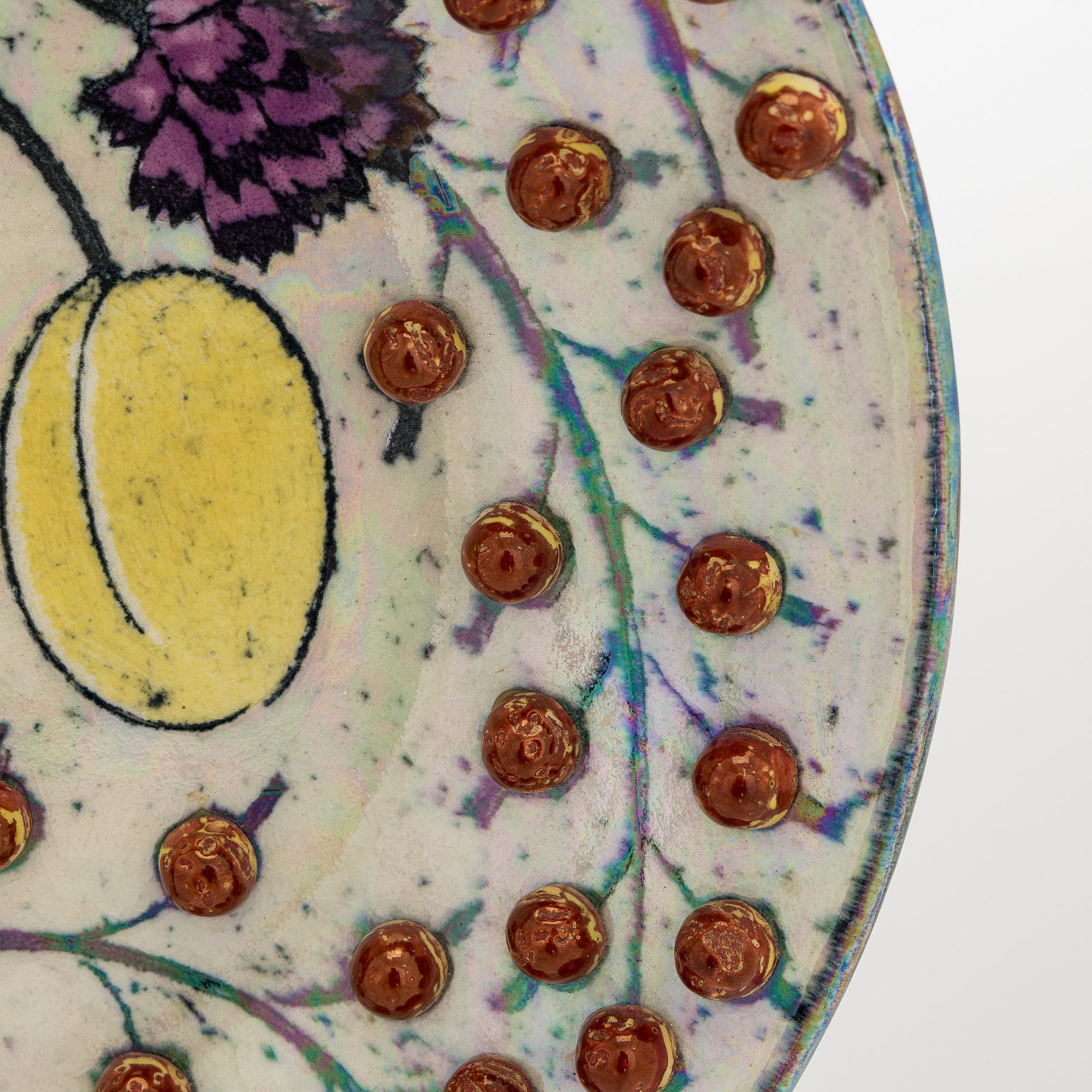 Birger Kaipiainen, Decorative dish, ceramic, signed Kaipiainen Arabia.