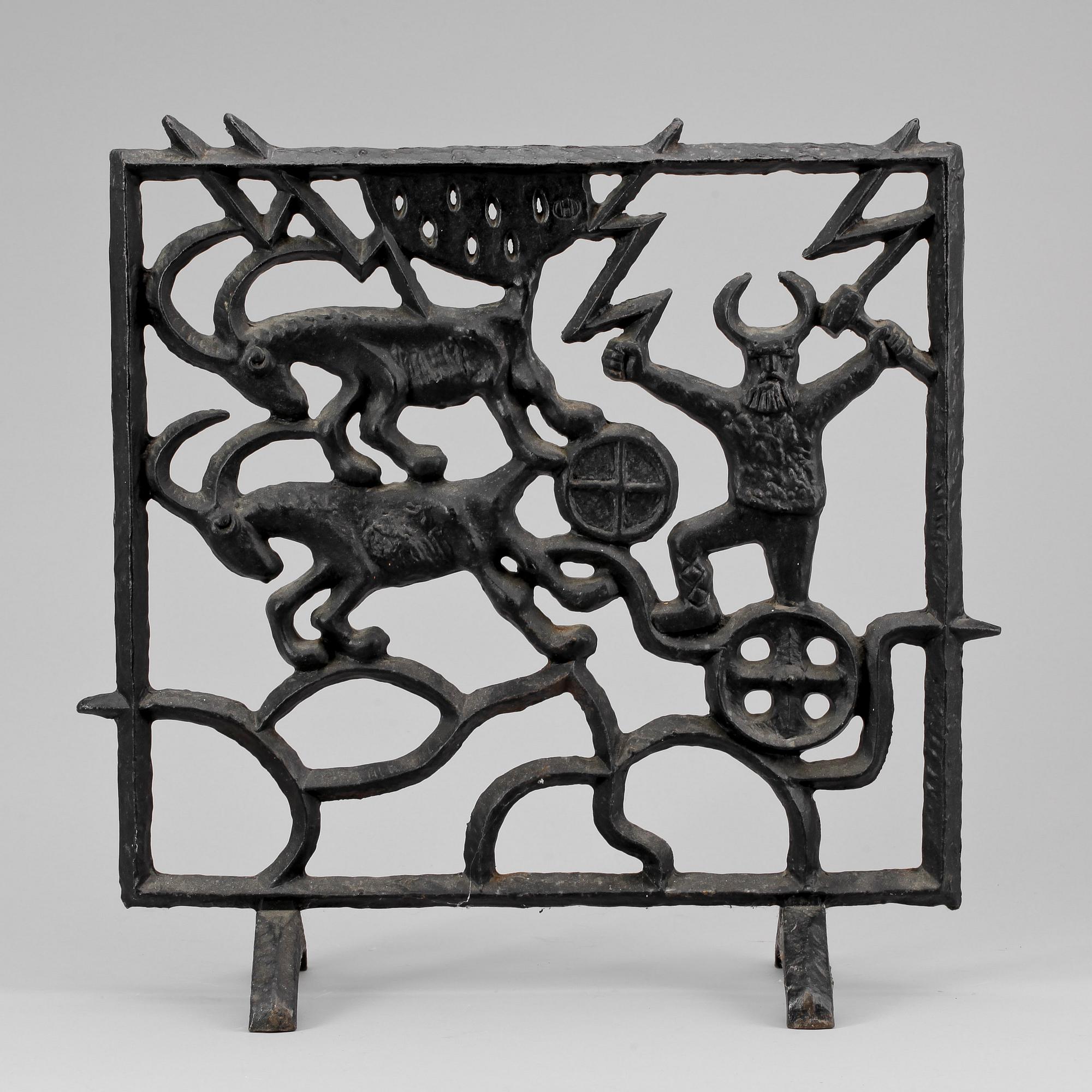 GNISTSKYDD, gjutjärn, Olle Hermansson, Husqvarna, 1960-tal.