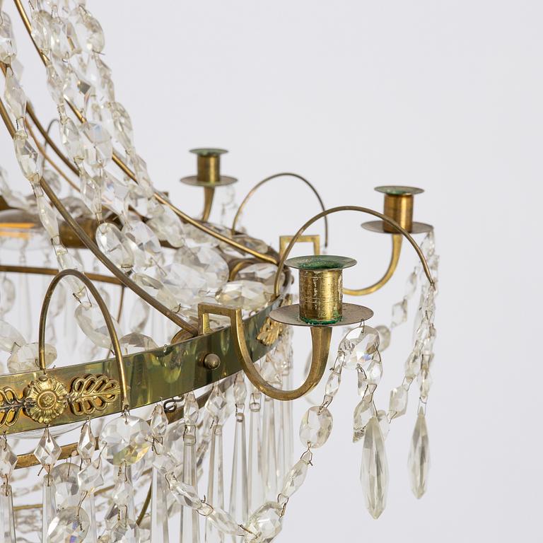 A Gustavian style chandelier, early 20th century.