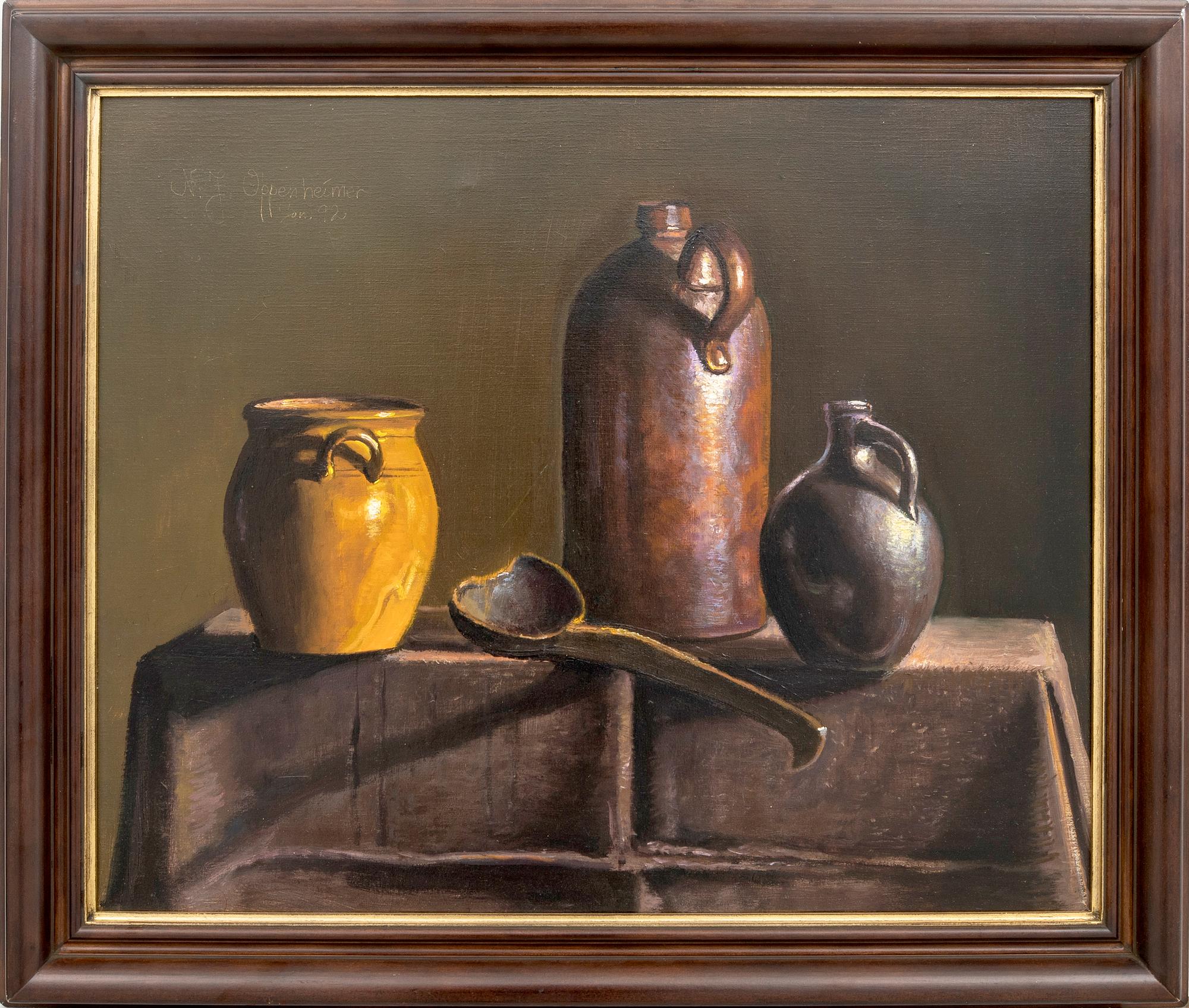 Johnny Oppenheimer, oil on canvas, signed and dated 92.