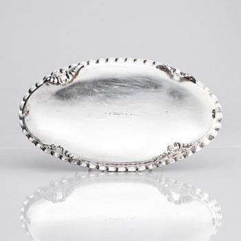 Alexander Munthe, toastrack, silver, Helsingborg 1847.