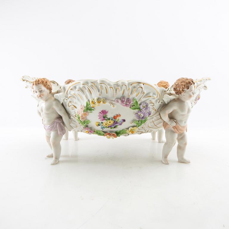 Cup on foot Rococo style Dresden first half of the 20th century porcelain.