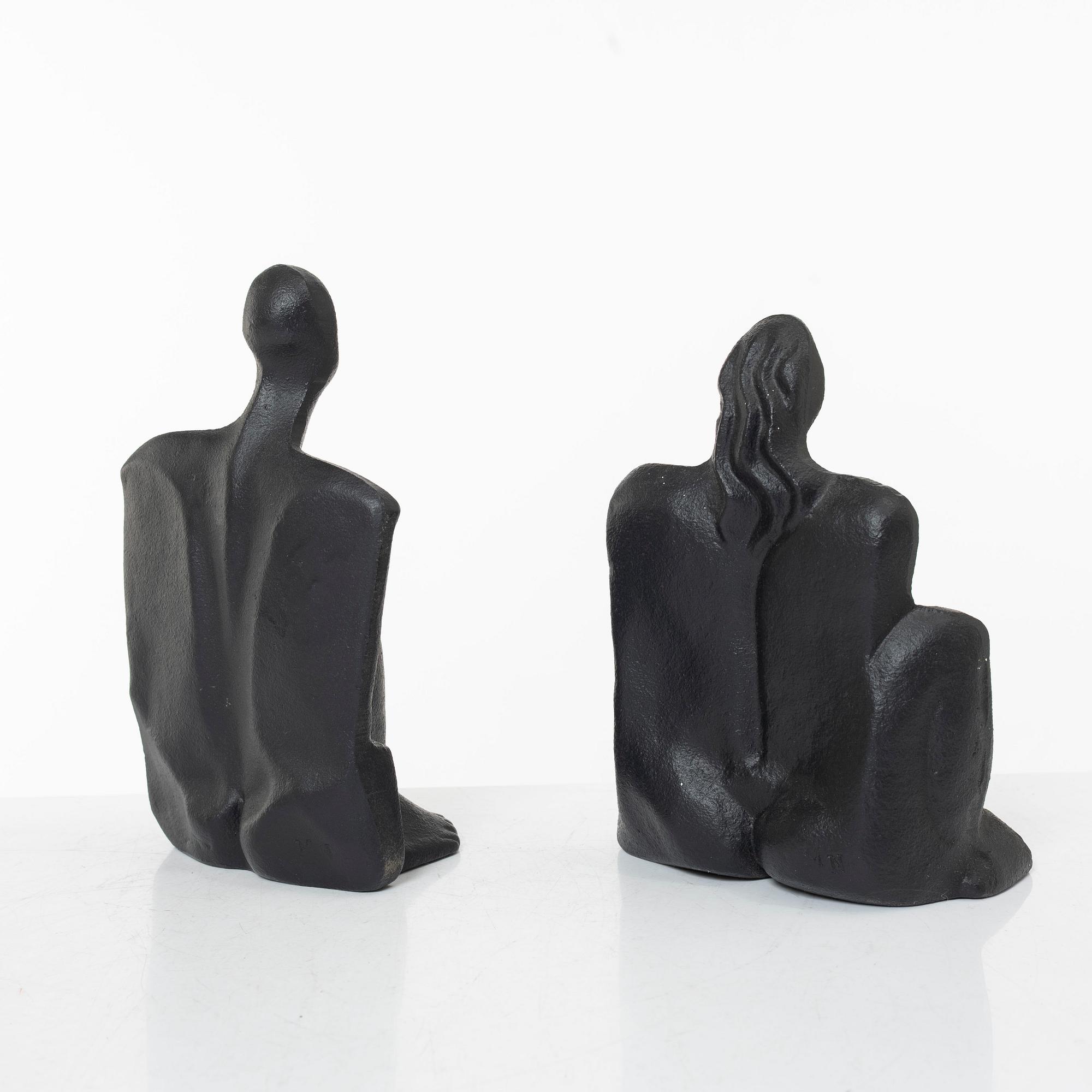 Marita Norin, Bookends, a pair, signed.