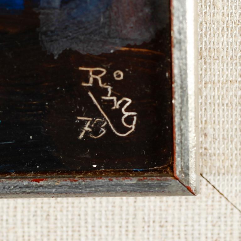 RAGNAR RING, olja på pannå, signerad och daterad 73.