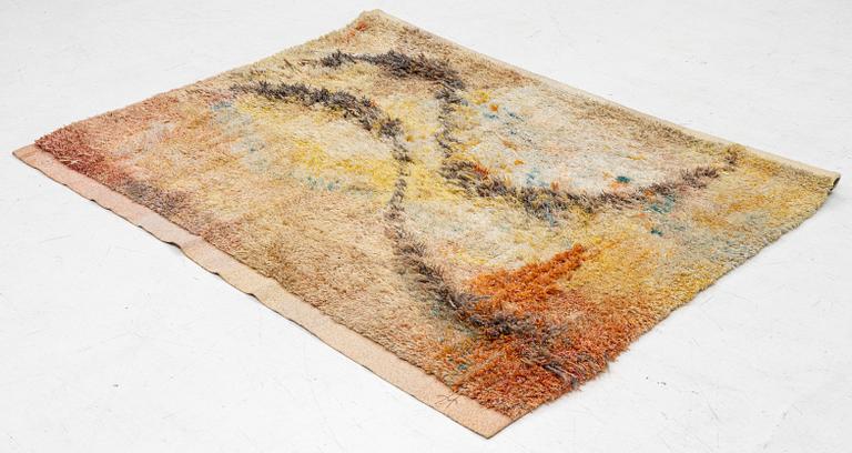 Woven tapestry, "Seidenwandt", rya variant, approx. 145 x 175 cm, Germany, signed B Bernhard.