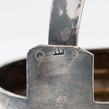 A vodka silver bucket with ladle, maker's mark of Ilya Prokopovich Prokofiev, Moscow 1899-1908.