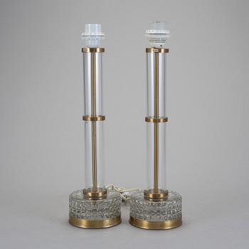 BORDSLAMPOR, ett par, 1900-talets andra hälft.