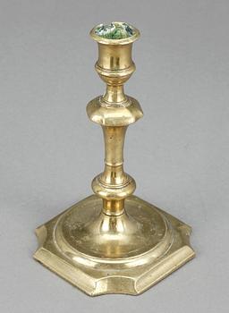 LJUSSTAKE, mässing. Barock, 1700-tal.