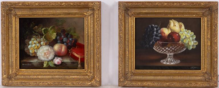 Unknown artists, still lifes, 2 pcs.