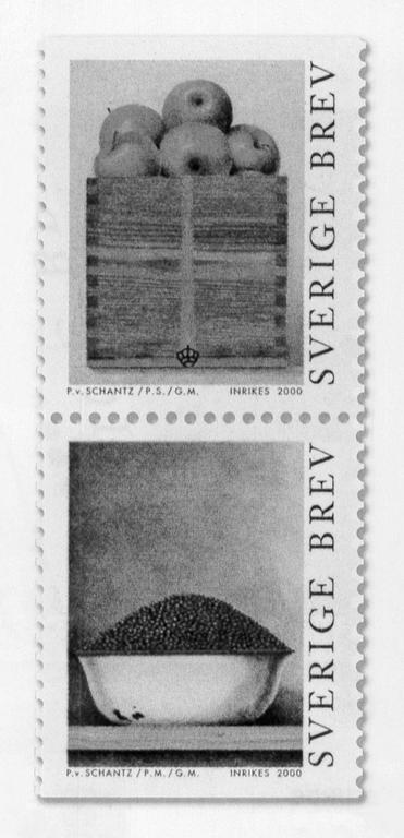 Philip von Schantz, "Uppställning med kappe och äpplen" (Still life with apples).