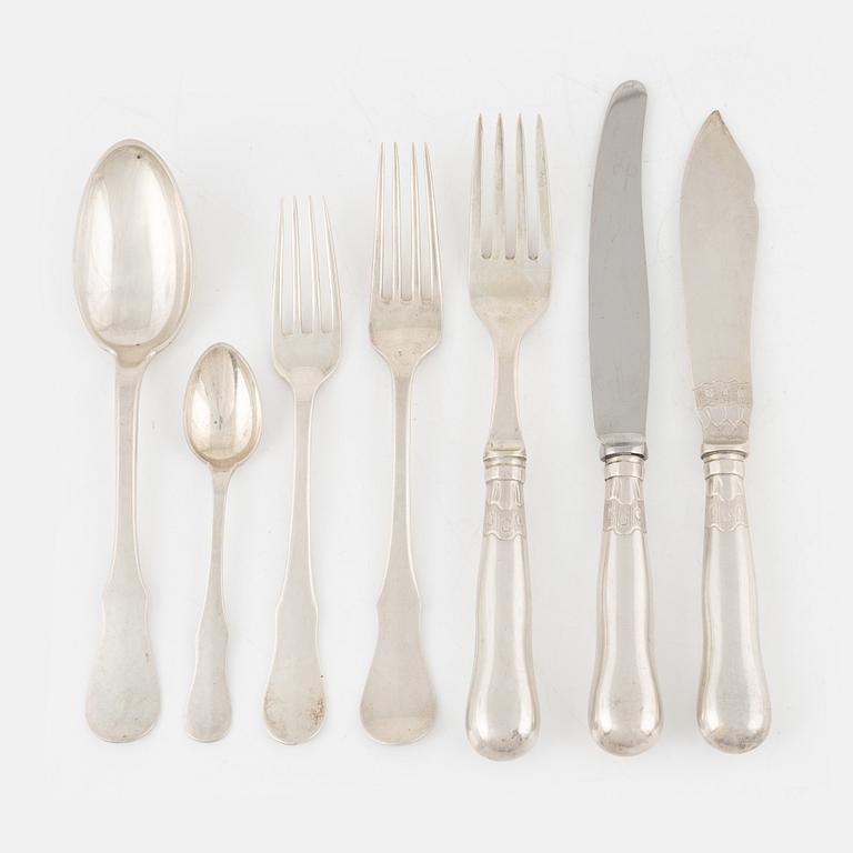 A 78-piece silver cutlery set, Denmark, 1916-17.