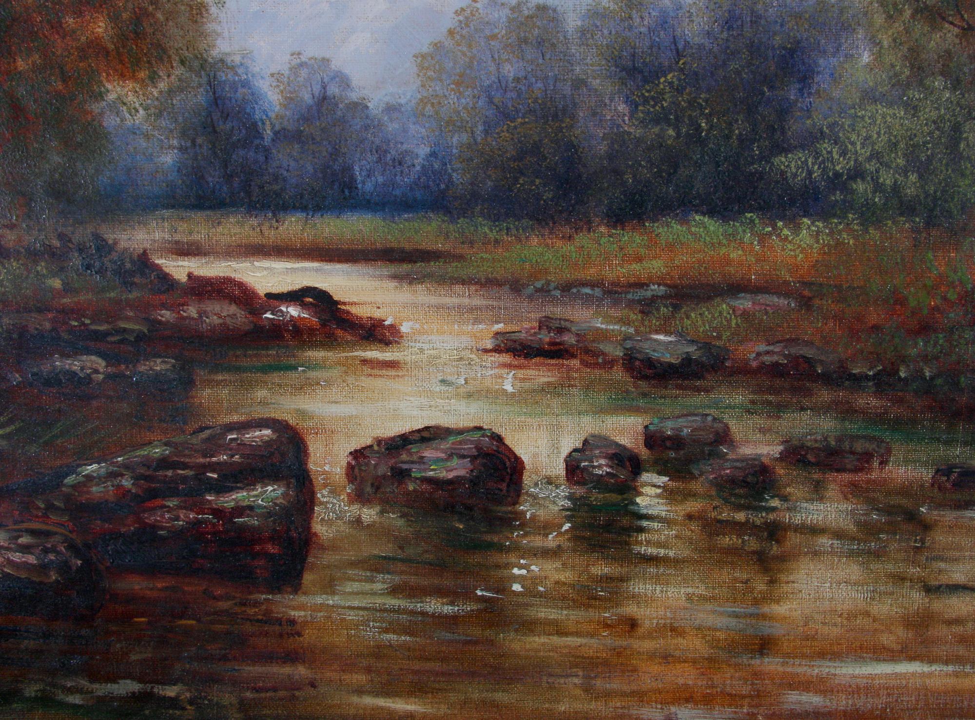 MELTON, F, olja på duk, sign, omkring 1900.