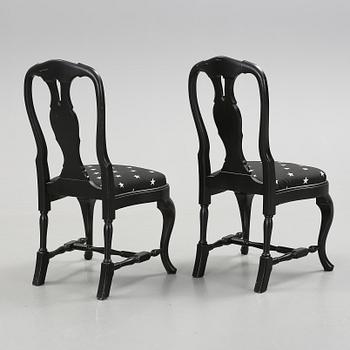 MATGRUPP, 11 delar, rokokostil, omkring 1900-talets mitt.