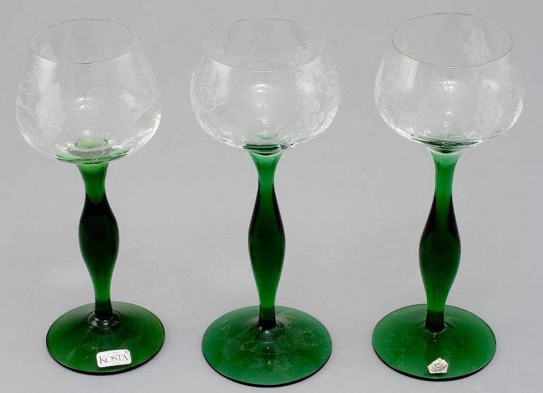 VITVINSGLAS, 12 st, 1900-talets fjärde kvartal.