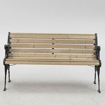 A 20th century garden bench.