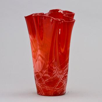 VAS, glas, troligen Venini, Murano, 1900-tal.