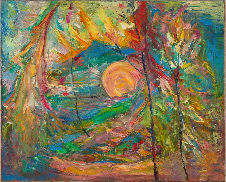 OKÄND KONSTNÄR, olja på duk, Ryssland. Sign o dat 1990 á tergo.