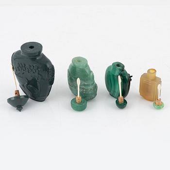 Eight snuff bottles, China, 20th century.