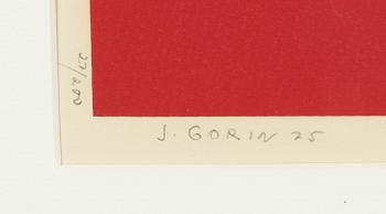 Jean Gorin, color serigraph, signed, dated -75, and numbered 27/200.
