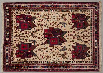 MATTA, old, Afshar, figural, ca 180 x 131 cm.
