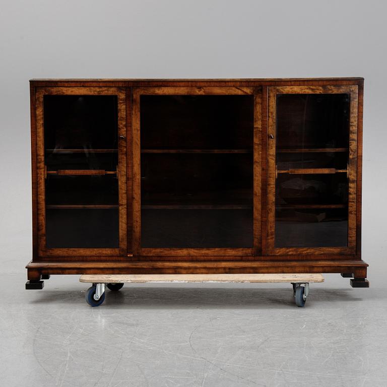 A birch display cabinet, Swedish Grace, first half of the 20th century.