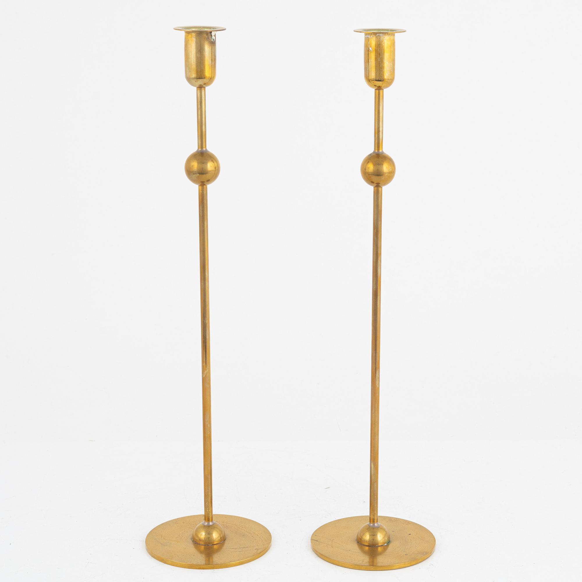 Estrid Ericson, ljusstakar, ett par, "Kulan", Firma Svenskt Tenn.